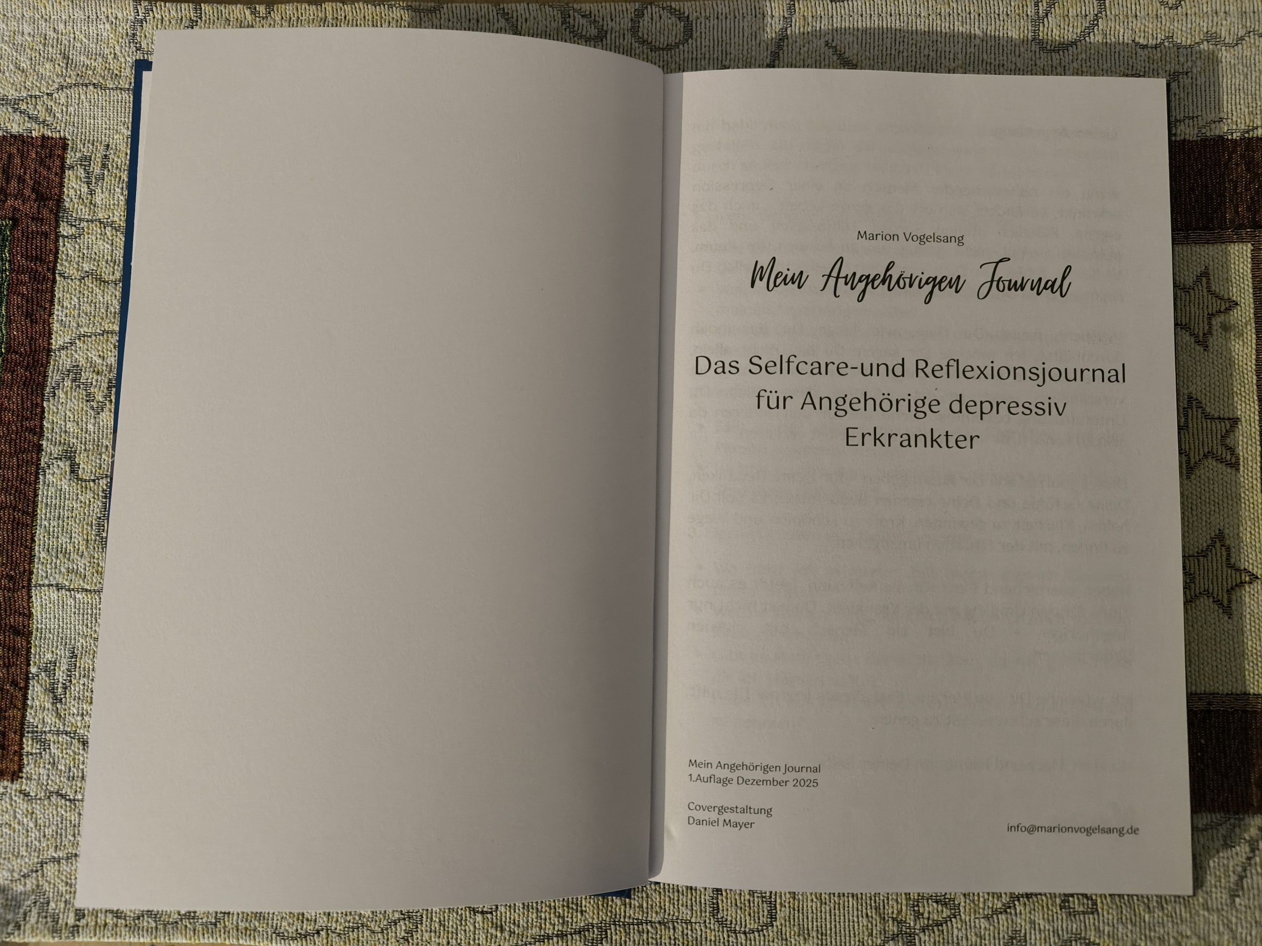Journaling – ein wohltuender Anker für Angehörige depressiv erkrankter Menschen